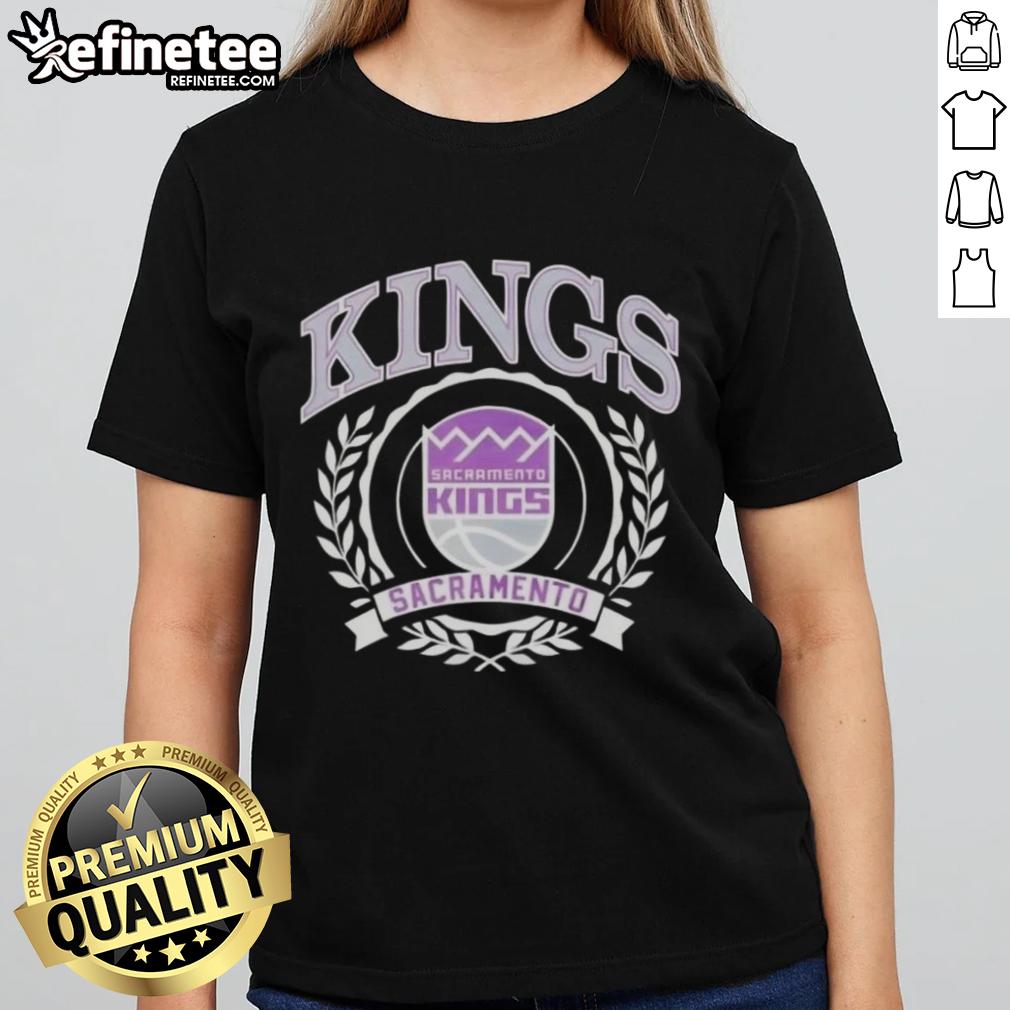 Nice Sacramento Kings NBA crest on a ladies tee, perfect for fans showcasing team pride and style.