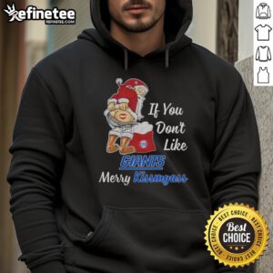 Nice Santa Claus wearing a 'Kiss My Ass' hoodie, perfect for New York Giants fans celebrating the holidays.