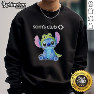 Nice Stitch Cosplay featuring a Crocodile X Sam's Club sweatshirt, showcasing vibrant colors and detailed design.