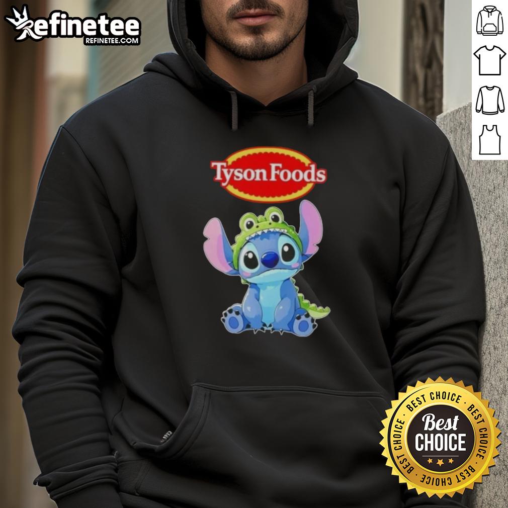 Nice Stitch cosplay featuring a Crocodile X Tyson Foods hoodie, showcasing vibrant colors and detailed design.
