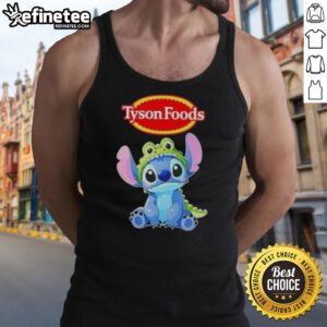 Nice Stitch Cosplay Crocodile X Tyson Foods tank top featuring vibrant colors and unique design for cosplay enthusiasts.