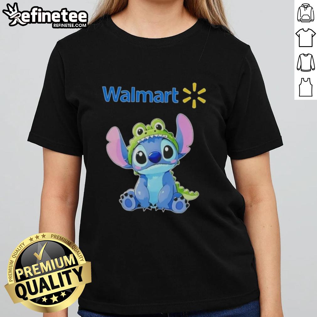 Nice Stitch Cosplay Crocodile X Walmart Ladies Tee featuring vibrant colors and unique design, perfect for fans.