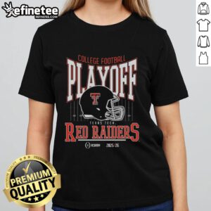 Nice Texas Tech Red Raiders College Football Playoff 2025-26 ladies tee featuring bold team colors and logo.