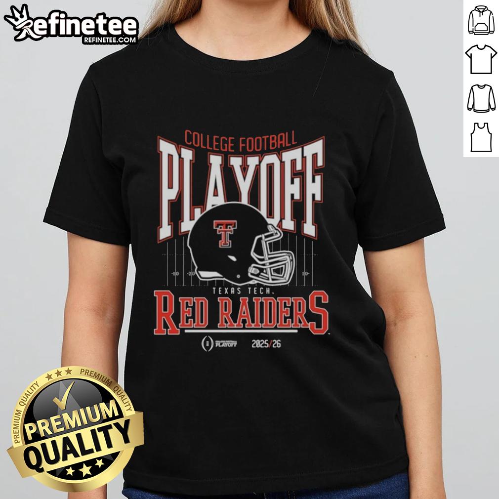 Nice Texas Tech Red Raiders College Football Playoff 2025-26 ladies tee featuring bold team colors and logo.