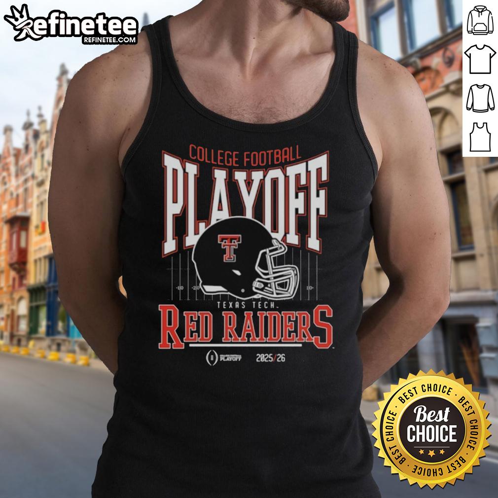 Texas Tech Red Raiders college football playoff 2025-26 tank top featuring team logo and vibrant colors.