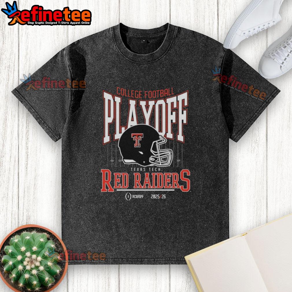 Nice Texas Tech Red Raiders College Football Playoff 2025-26 washed t-shirt featuring team colors and logo.