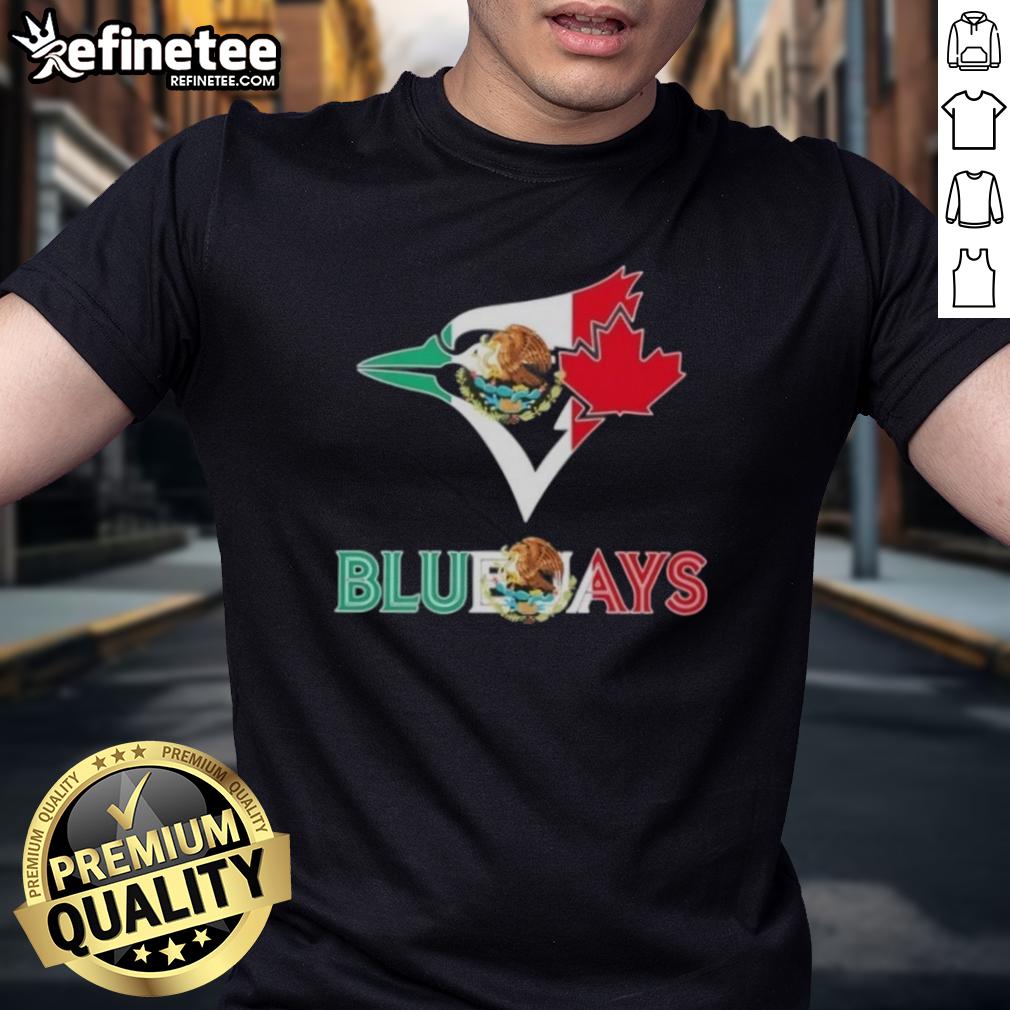 Nice Toronto Blue Jays baseball t-shirt featuring a vibrant Mexican flag design, perfect for fans of both cultures.
