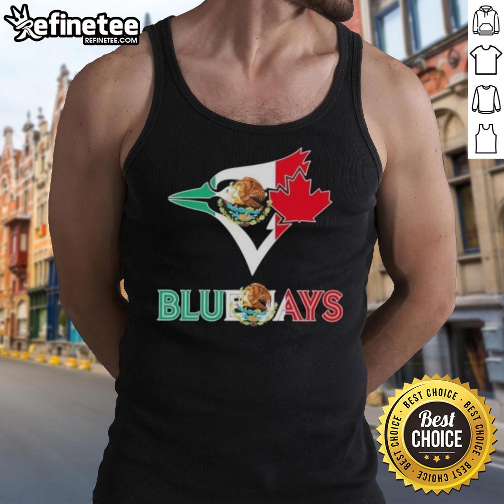 Stylish Nice Toronto Blue Jays baseball tank top featuring a vibrant Mexican flag design.