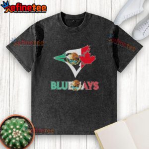 Nice Toronto Blue Jays baseball t-shirt featuring a colorful Mexican flag design for sports and fashion enthusiasts.