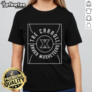 Nice Tre Carroll Full Court Xavier Musketeers Ladies Tee showcasing team spirit and style for female fans.
