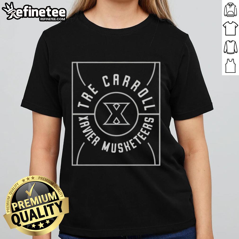 Nice Tre Carroll Full Court Xavier Musketeers Ladies Tee showcasing team spirit and style for female fans.