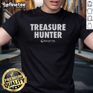 Official Bidfta Treasure Hunter T-Shirt featuring a bold design for adventurous treasure seekers and collectors.