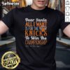 Alt Text: Official Dear Santa t-shirt featuring 'All I Want Is For The New York Knicks To Win The Championship' design.