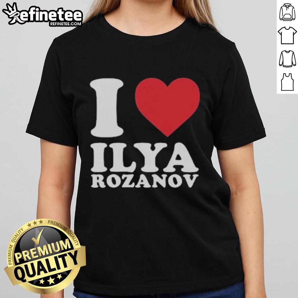 Official I Love Ilya Rozanov ladies tee featuring a stylish design and comfortable fit, perfect for fans.