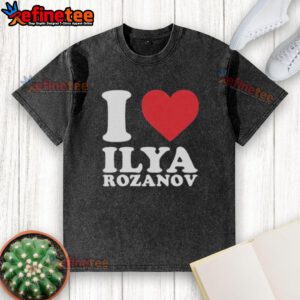 Official I Love Ilya Rozanov washed t-shirt featuring a stylish design perfect for fans and casual wear.