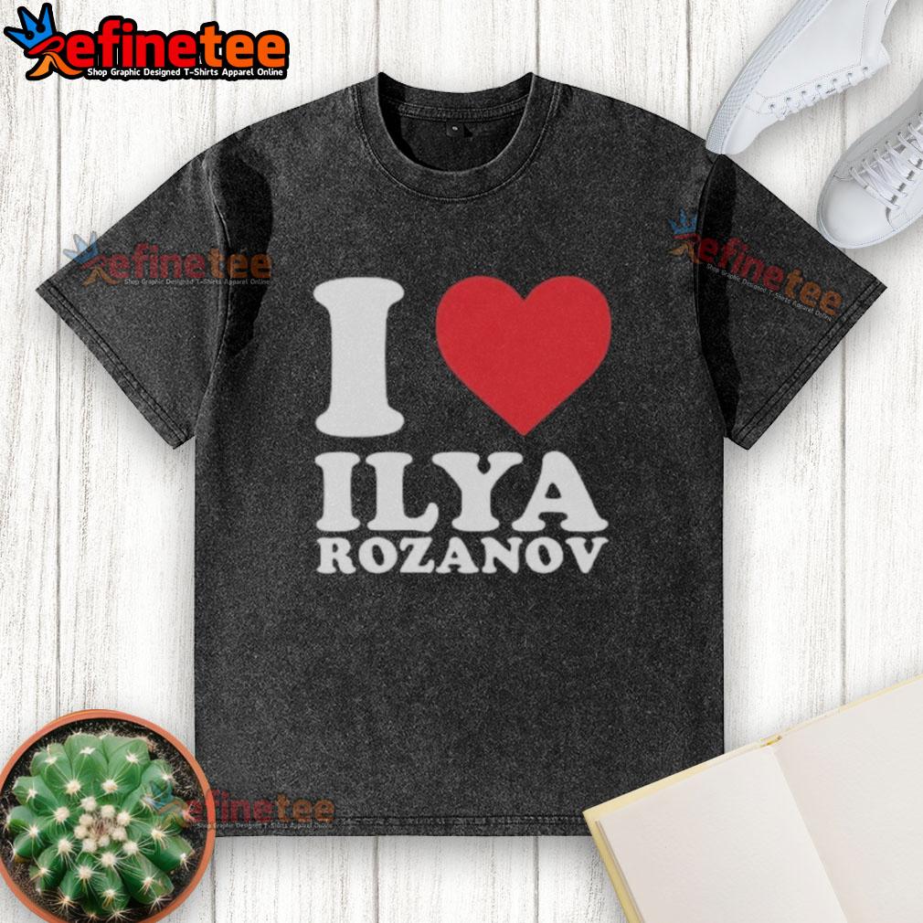 Official I Love Ilya Rozanov washed t-shirt featuring a stylish design perfect for fans and casual wear.