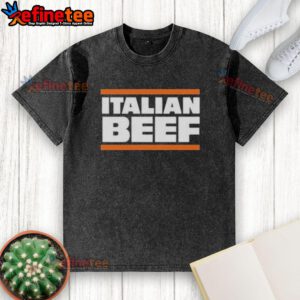 Official Italian Beef Chicago Bears washed t-shirt featuring vibrant team colors and logo, perfect for fans.