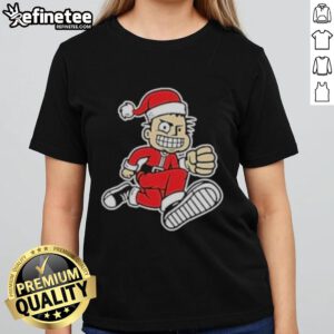 Official MXPX Santa PX Ladies Tee featuring festive design, perfect for fans of MXPX and holiday celebrations.