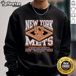 Official New York Mets heater sweatshirt in blue, featuring team logo and cozy design for fans and cold weather.