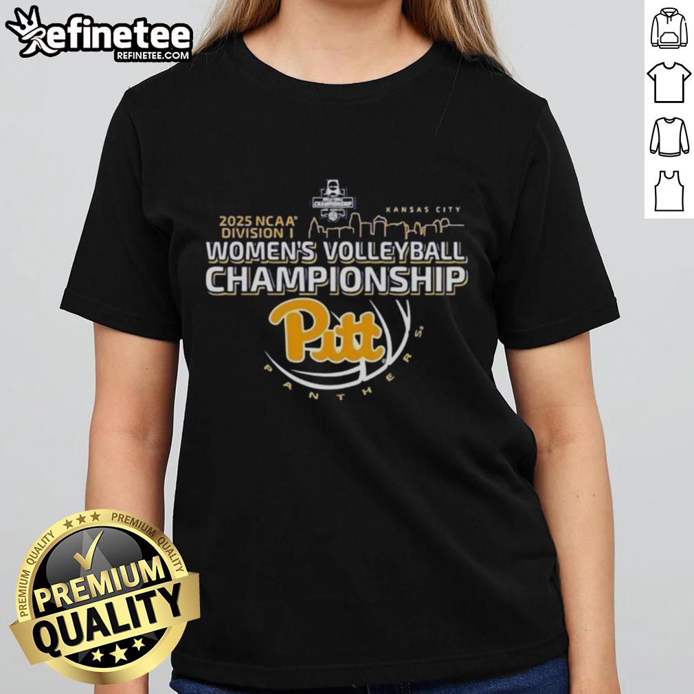 Official Pitt Panthers 2025 NCAA Division I Women's Volleyball Championship Final Four Bound Ladies Tee design