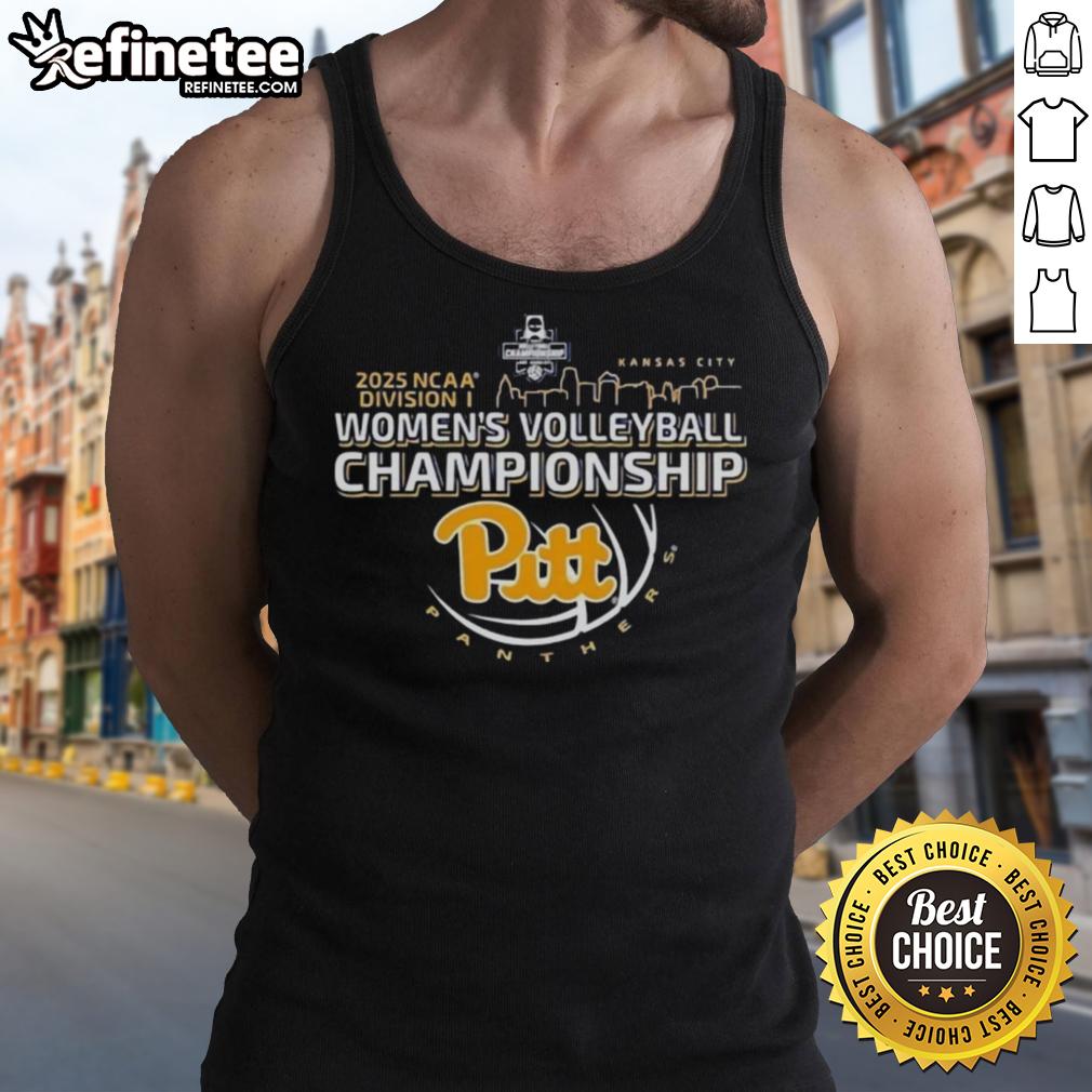 Alt Text: Pitt Panthers 2025 NCAA Division I Women's Volleyball Championship Final Four Bound tank top in team colors.