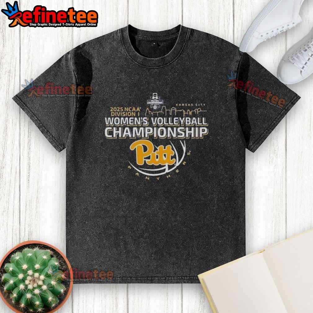 Alt Text: Official Pitt Panthers 2025 NCAA Division I Women's Volleyball Championship Final Four Bound washed t-shirt design.
