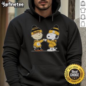Alt Text: Official Pittsburgh Steelers Snoopy and Charlie Brown Best Friends Hoodie featuring vibrant team colors and playful design.