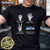 Official Seattle Seahawks T-shirt featuring 'Nothing Beats Rock Beats Scissors Paper Beats Rock Scissors Beats Paper' design.