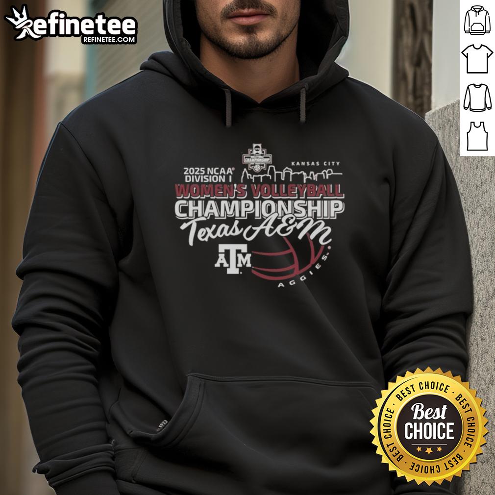 Alt Text: Official Texas A&M Aggies 2025 NCAA Division I Women's Volleyball Championship Final Four Bound Hoodie design.