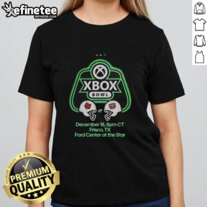Official Xbox Bowl 2025: Missouri State Bears vs Arkansas State Red Wolves football ladies tee, December 18, Frisco TX.