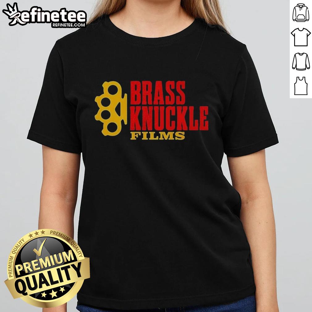 Original Brass Knuckle Films Ladies Tee featuring a stylish design and comfortable fit for film enthusiasts.