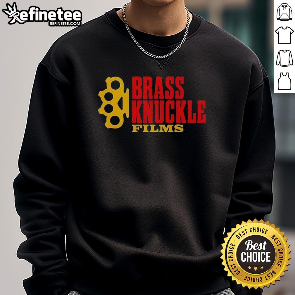 Original Brass Knuckle Films sweatshirt featuring a stylish design, perfect for fans of indie film and unique fashion.