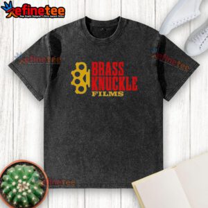 Original Brass Knuckle Films washed t-shirt in soft fabric, featuring a stylish design for casual wear.