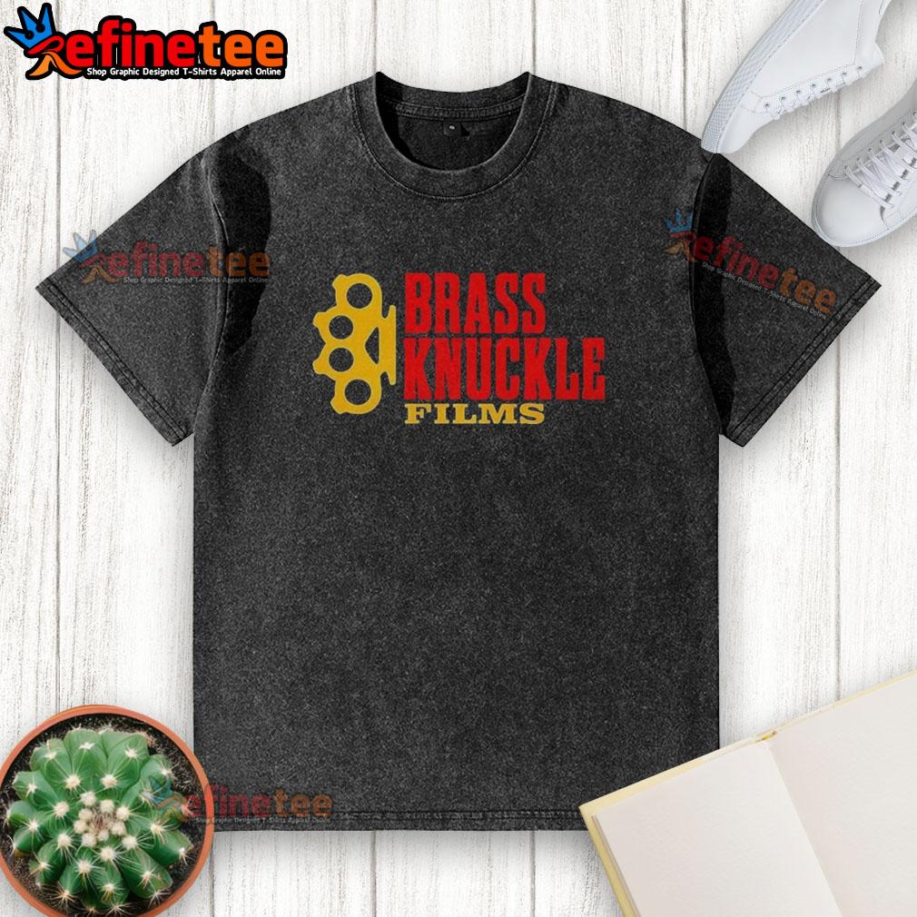 Original Brass Knuckle Films washed t-shirt in soft fabric, featuring a stylish design for casual wear.