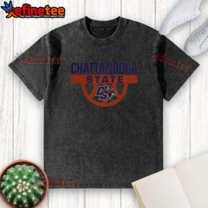 Alt Text: Original Chattanooga State Tigers Basketball logo on a stylish washed t-shirt, perfect for fans and casual wear.