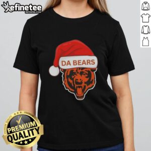 Original Chicago Da Bears Santa Christmas 2025 Ladies Tee featuring festive design and team logo for holiday cheer.