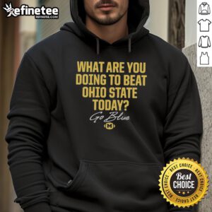 Original Go Blue 2025 hoodie featuring Ohio State Buckeyes vs Michigan Wolverines design, perfect for game day.