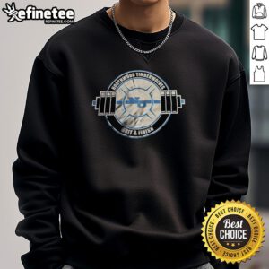 Alt Text: Original Northwood Timberwolves Grit and Finish Sweatshirt in navy, featuring the Timberwolves logo and cozy design.