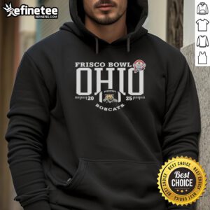Original Ohio Bobcats Frisco Bowl 2025 Hoodie featuring team colors and logo, perfect for fans and supporters.