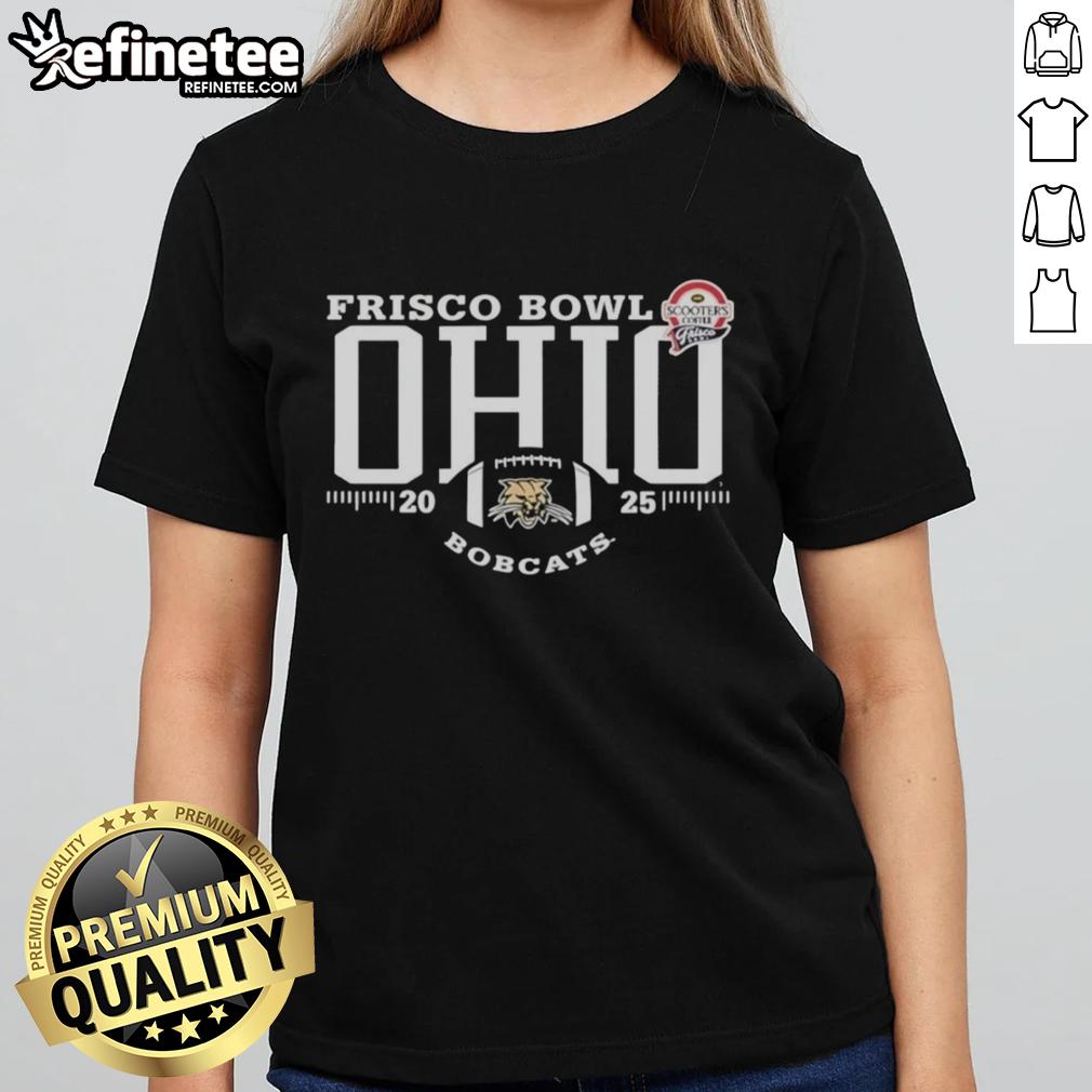 Alt Text: Original Ohio Bobcats Frisco Bowl 2025 Ladies Tee featuring a stylish design perfect for fans and game day wear.