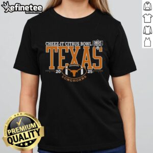 Original Texas Longhorns Cheez-It Citrus Bowl 2025 Ladies Tee featuring vibrant team colors and stylish design.