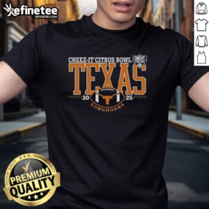 Original Texas Longhorns Cheez-It Citrus Bowl 2025 T-shirt featuring vibrant team colors and logo for fans.