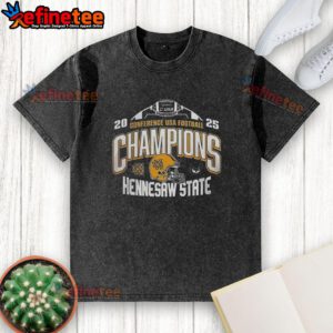 Premium Kennesaw State 2025 C-USA Football Conference Champions washed t-shirt showcasing team pride and style.