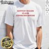 Premium Kitten Needs Class Consciousness T-Shirt featuring a cute kitten graphic and stylish text design, perfect for cat lovers.