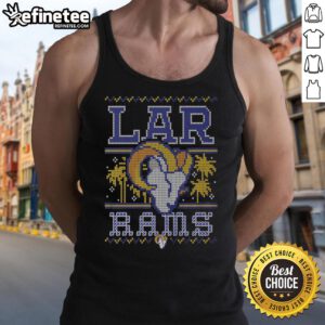 Premium Los Angeles Rams holiday tank top featuring festive design, perfect for game day and seasonal celebrations.