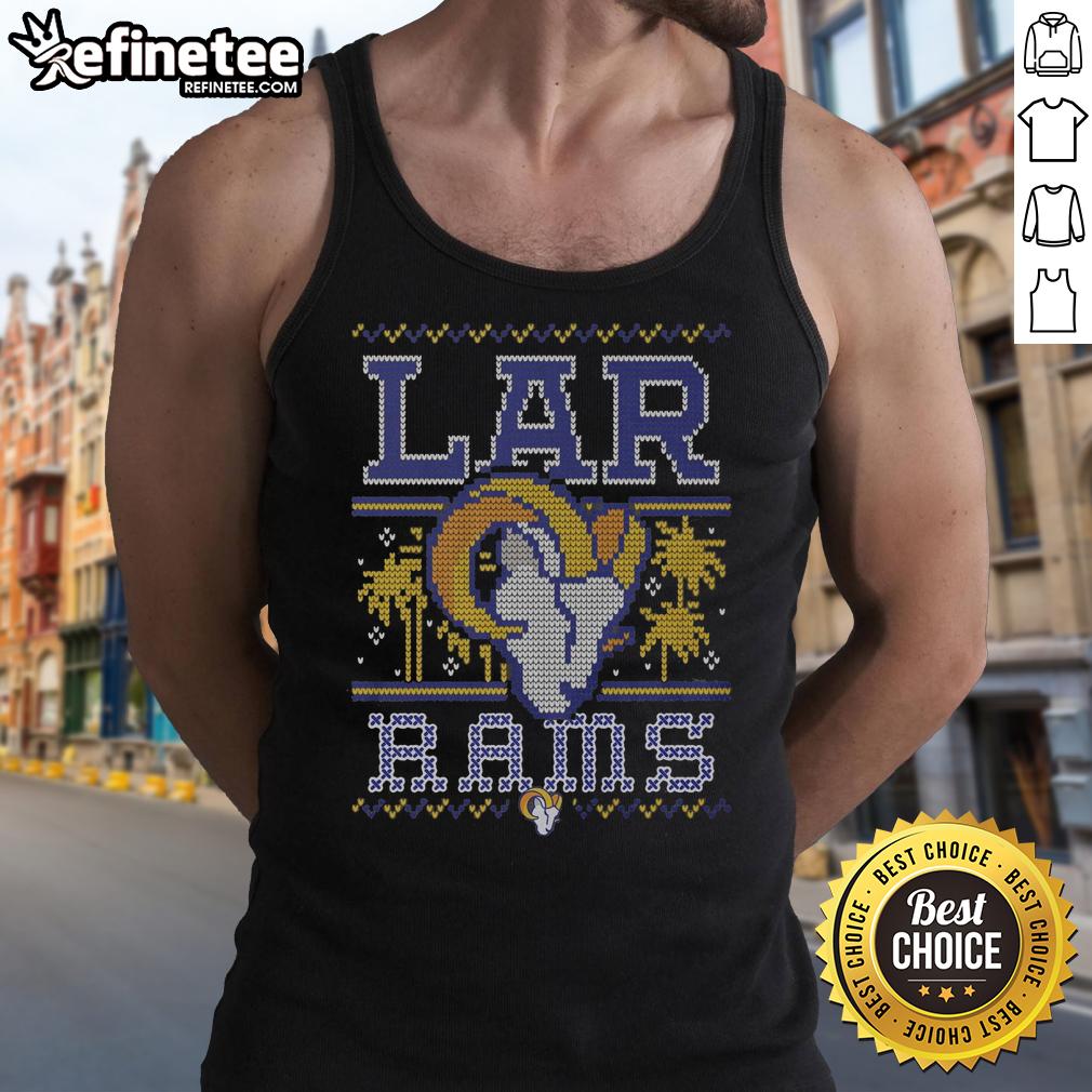 Premium Los Angeles Rams holiday tank top featuring festive design, perfect for game day and seasonal celebrations.