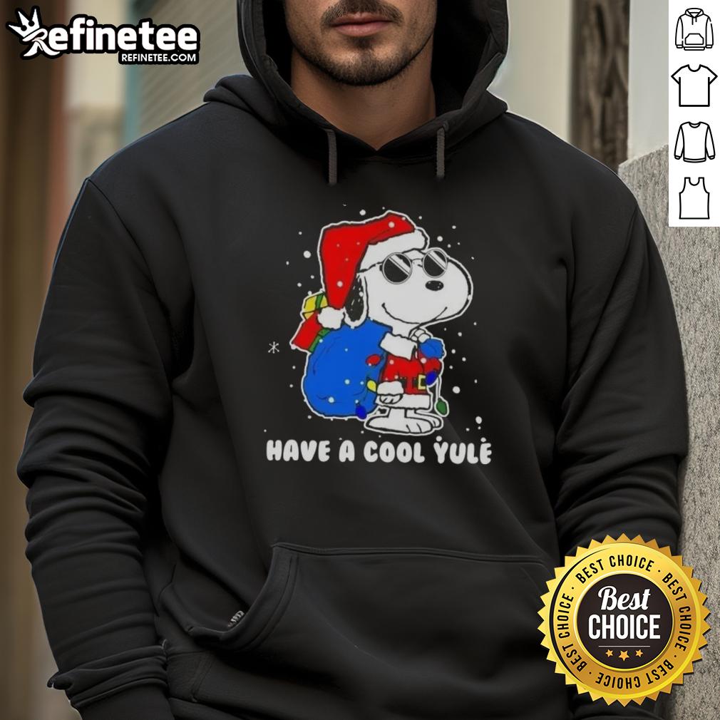 Premium Snoopy Santa Hat hoodie for Merry Christmas and Have A Cool Yule celebrations, featuring festive design.
