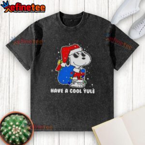 Premium Snoopy Santa Hat Merry Christmas t-shirt featuring festive design for a cool yule holiday spirit.