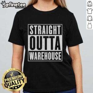 Premium Straight Outta Warehouse Ladies Tee in stylish design, perfect for casual wear and showcasing personality.
