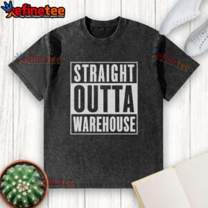 Premium Straight Outta Warehouse Washed T-Shirt in soft cotton, showcasing a trendy design and relaxed fit for casual wear.
